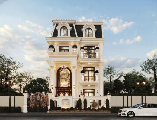 Biệt thự tân cổ điển 3 tầng mái Mansard