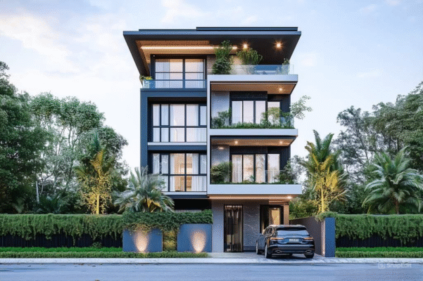 biệt thự hiện đại 4 tầng