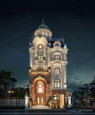 biệt thự tân cổ điển 4 tầng