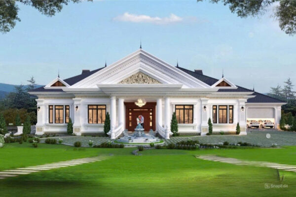 biệt thự tân cổ điển 1 tầng sân vườn đẳng cấp