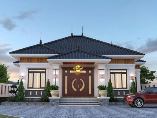 nhà cấp 4 mái Nhật hiện đại