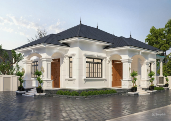 nhà 1 tầng mái Nhật