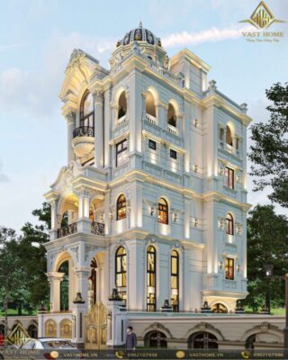 biệt thự tân cổ điển cao tầng sang trọng
