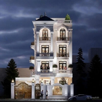 biệt thự hiện đại 4 tầng