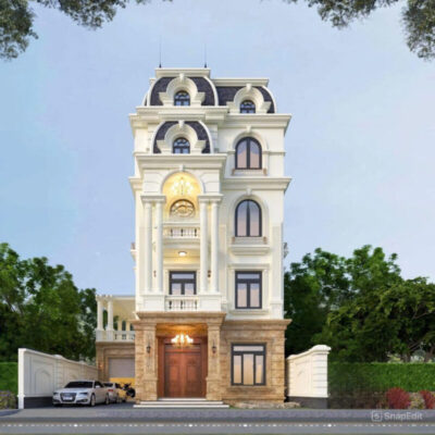 Biệt thự tân cổ điển 4 tầng mái Mansard