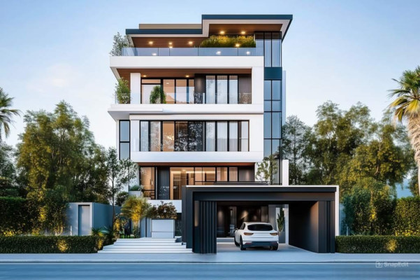 biệt thự hiện đại 4 tầng