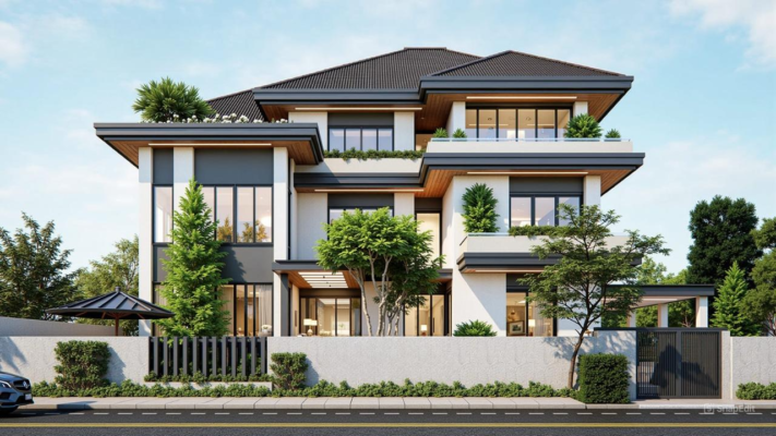 biệt thự hiện đại 3 tầng