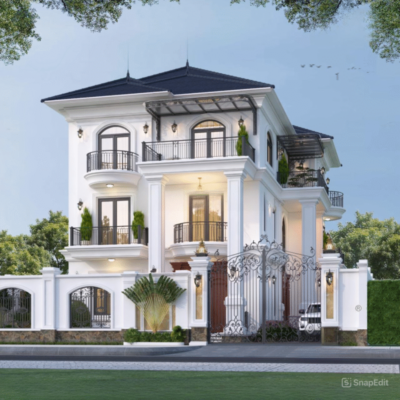 biệt thự tân cổ điển 3 tầng mái Nhật
