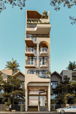 Nhà phố 5 tầng hiện đại mặt tiền đẹp