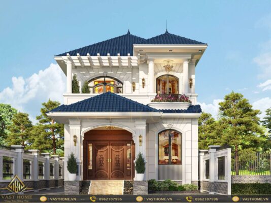 Biệt thự 2 tầng mái Nhật tân cổ điển