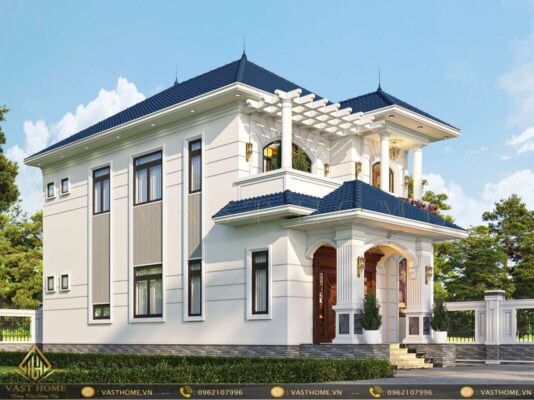 Biệt thự 2 tầng mái Nhật tân cổ điển