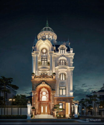 Biệt thự tân cổ điển 4 tầng phong cách châu Âu