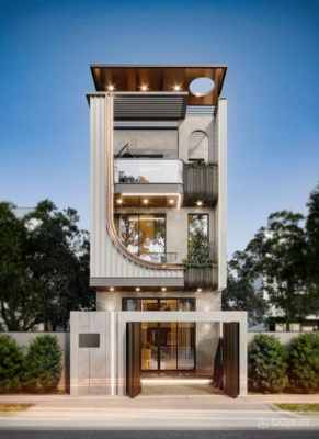 nhà phố hiện đại 3 tầng