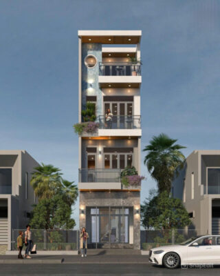 Nhà phố 4 tầng hiện đại
