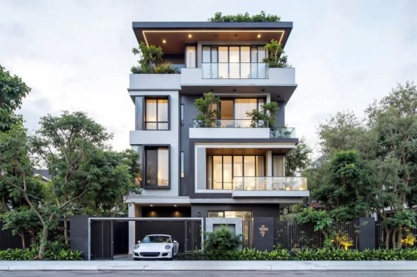 biệt thự hiện đại 4 tầng