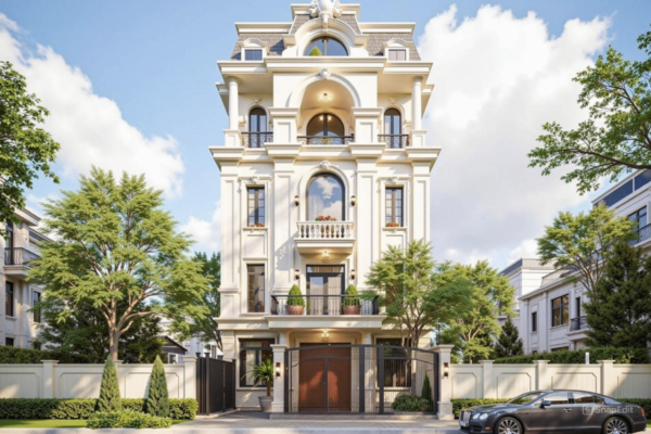 biệt thự tân cổ điển 4 tầng