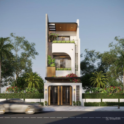nhà phố hiện đại 2 tầng
