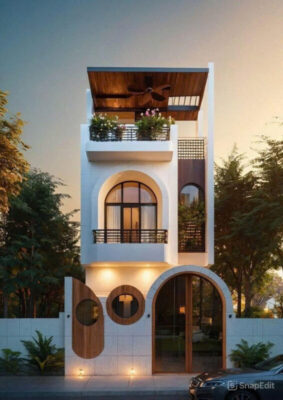 Nhà phố hiện đại 2 tầng mặt tiền đẹp