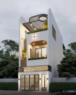 Mẫu nhà phố hiện đại 2 tầng