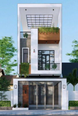 nhà phố hiện đại 2 tầng
