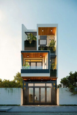 Nhà phố hiện đại 3 tầng mặt tiền 4m