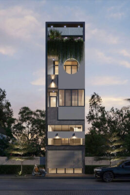 nhà phố 4 tầng hiện đại