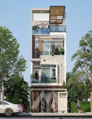 nhà phố hiện đại 4 tầng