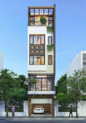 nhà phố 5 tầng hiện đại