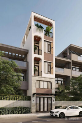 nhà phố 4 tầng hiện đại