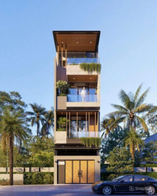 nhà phố hiện đại 4 tầng
