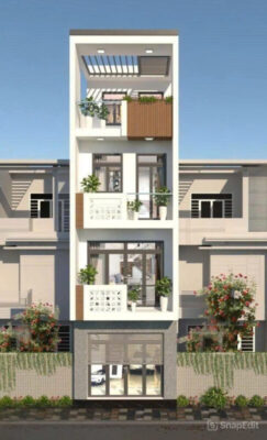 nhà phố hiện đại 4 tầng