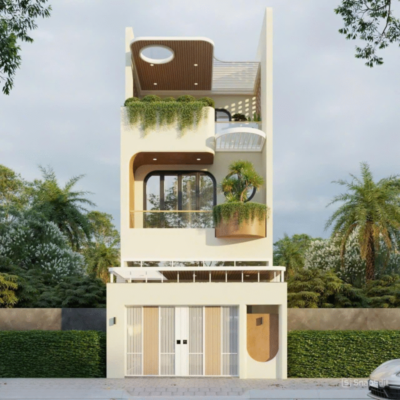 nhà phố hiện đại 2 tầng