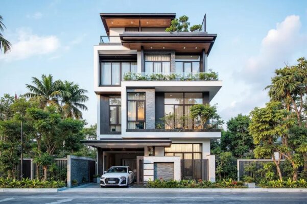 biệt thự hiện đại 4 tầng