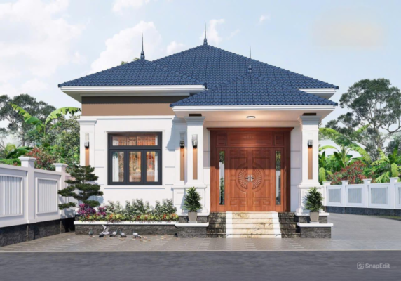 Nhà cấp 4 mái Nhật tân cổ điển