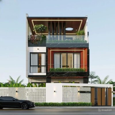 Nhà phố hiện đại 3 tầng