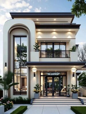 nhà phố hiện đại 2 tầng