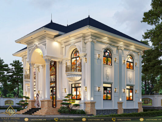 biệt thự 2 tầng tân cổ điển
