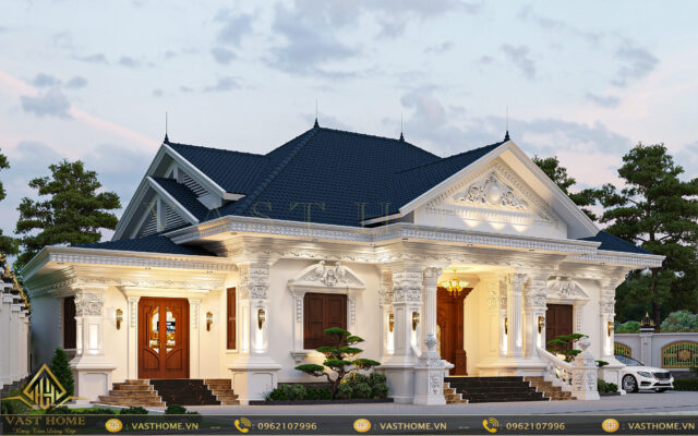 biệt thự vườn 1 tầng tân cổ điển