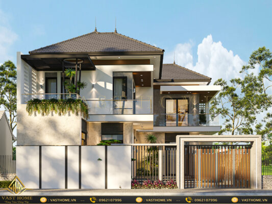 Biệt Thự 2 Tầng Mái Nhật Hiện Đại