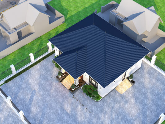 biệt thự vườn 1 tầng mái Nhật