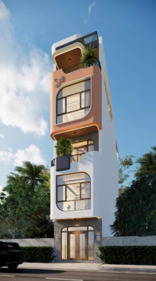thiết kế nhà ống 4 tầng hiện đại