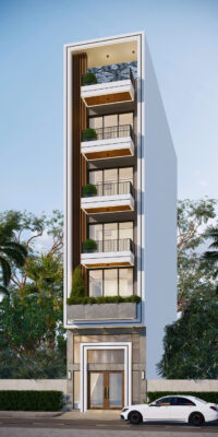 thiết kế nhà ống 5 tầng hiện đại