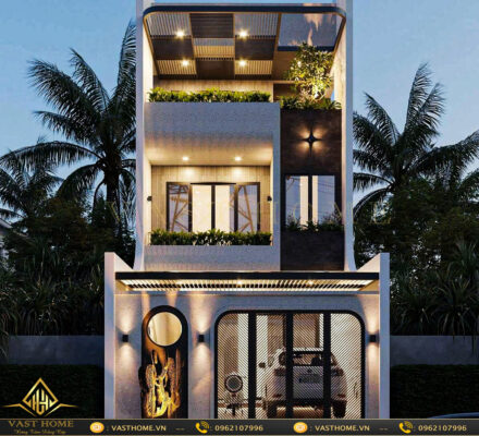 Mẫu nhà ống 2 tầng hiện đại, sang trọng và tối ưu công năng
